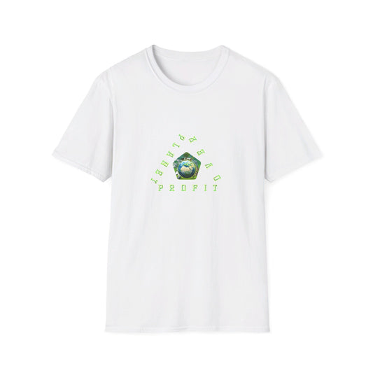 T-shirt EcoTale, "planet over profit"