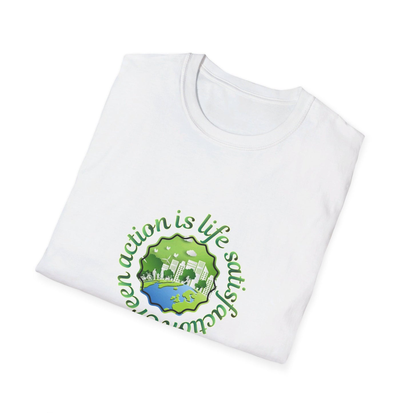 T-shirt EcoTale, "Green action is life satisfaction"