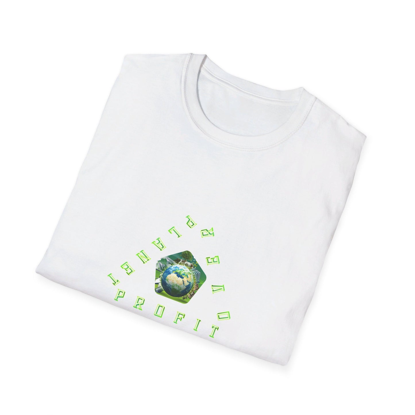 T-shirt EcoTale, "planet over profit"