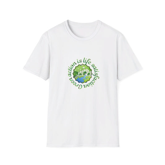 T-shirt EcoTale, "Green action is life satisfaction"